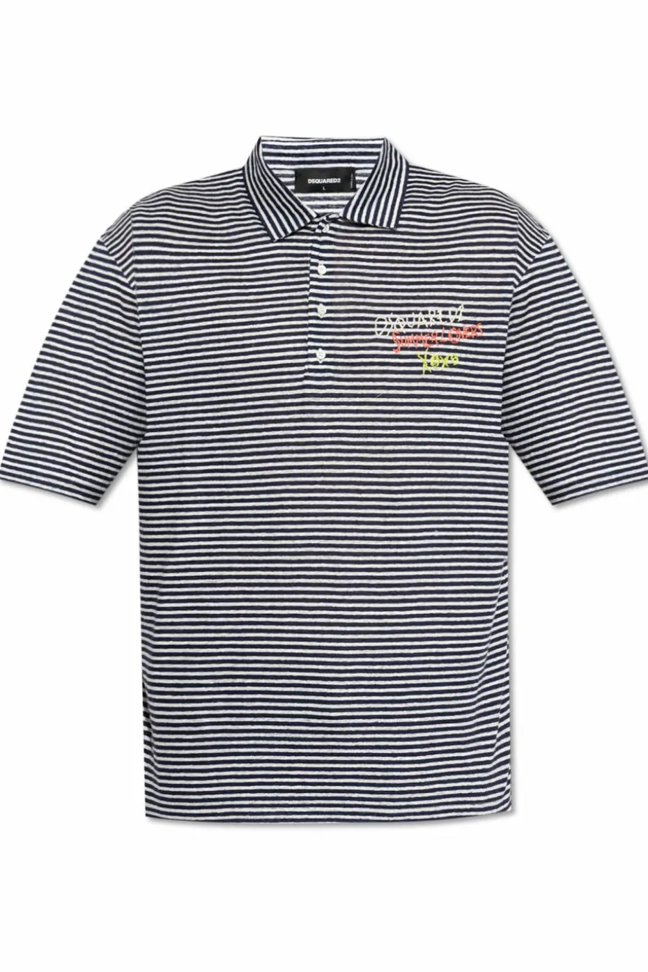 Dsquared2 GRANATOWY Polo kapsuła `Summer Lovers`