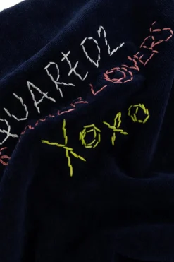 Dsquared2 GRANATOWY Ręcznik z logo kapsuła 'Summer Lovers'
