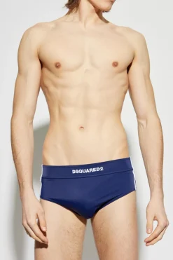 Dsquared2 GRANATOWY Slipy kąpielowe