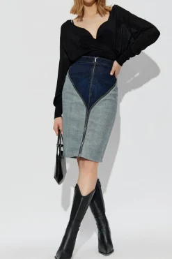 Dsquared2 GRANATOWY Spódnica jeansowa
