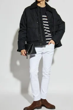Dsquared2 GRANATOWY Sweter z logo