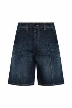 Dsquared2 GRANATOWY Szorty jeansowe `Snatch`