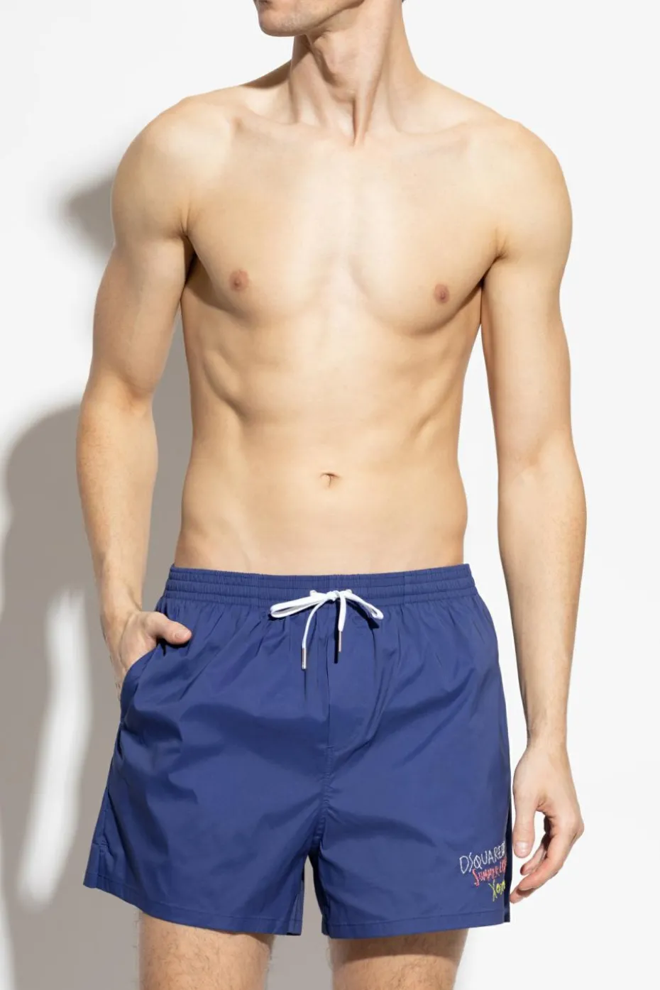Dsquared2 GRANATOWY Szorty kąpielowe kapsuła 'Summer Lovers'