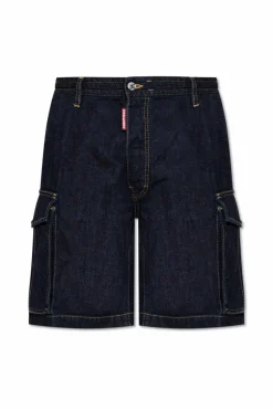 Dsquared2 GRANATOWY Szorty kapsuła `Summer Lovers`