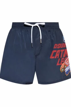 Dsquared2 GRANATOWY Szorty kąpielowe