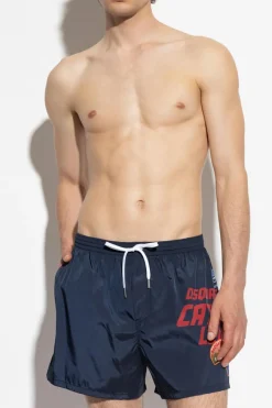 Dsquared2 GRANATOWY Szorty kąpielowe