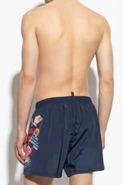Dsquared2 GRANATOWY Szorty kąpielowe