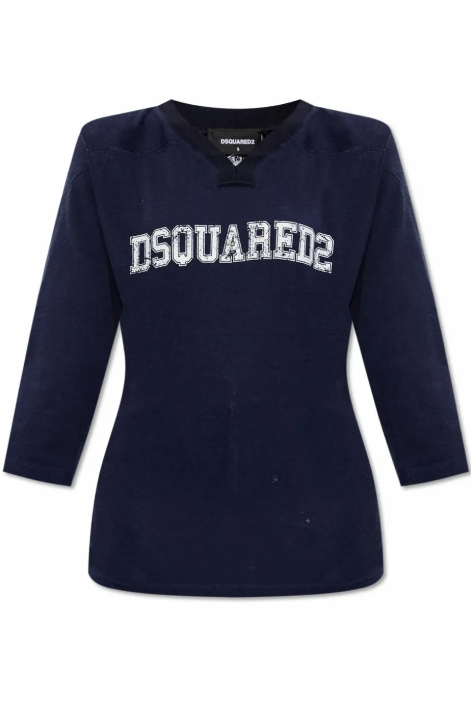 Dsquared2 GRANATOWY T-shirt z logo