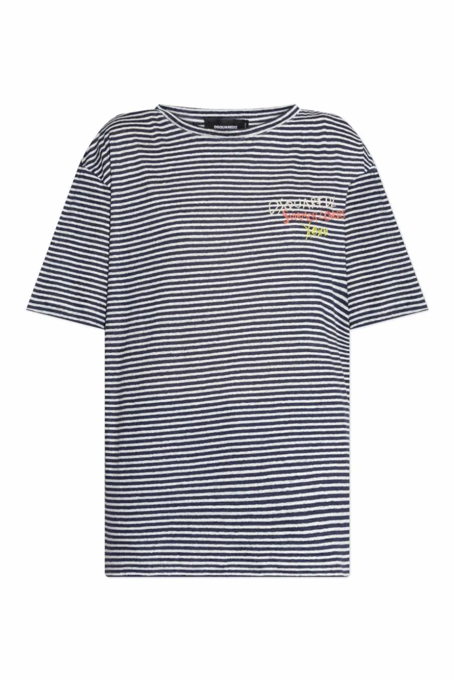 Dsquared2 GRANATOWY T-shirt kapsuła `Summer Lovers`