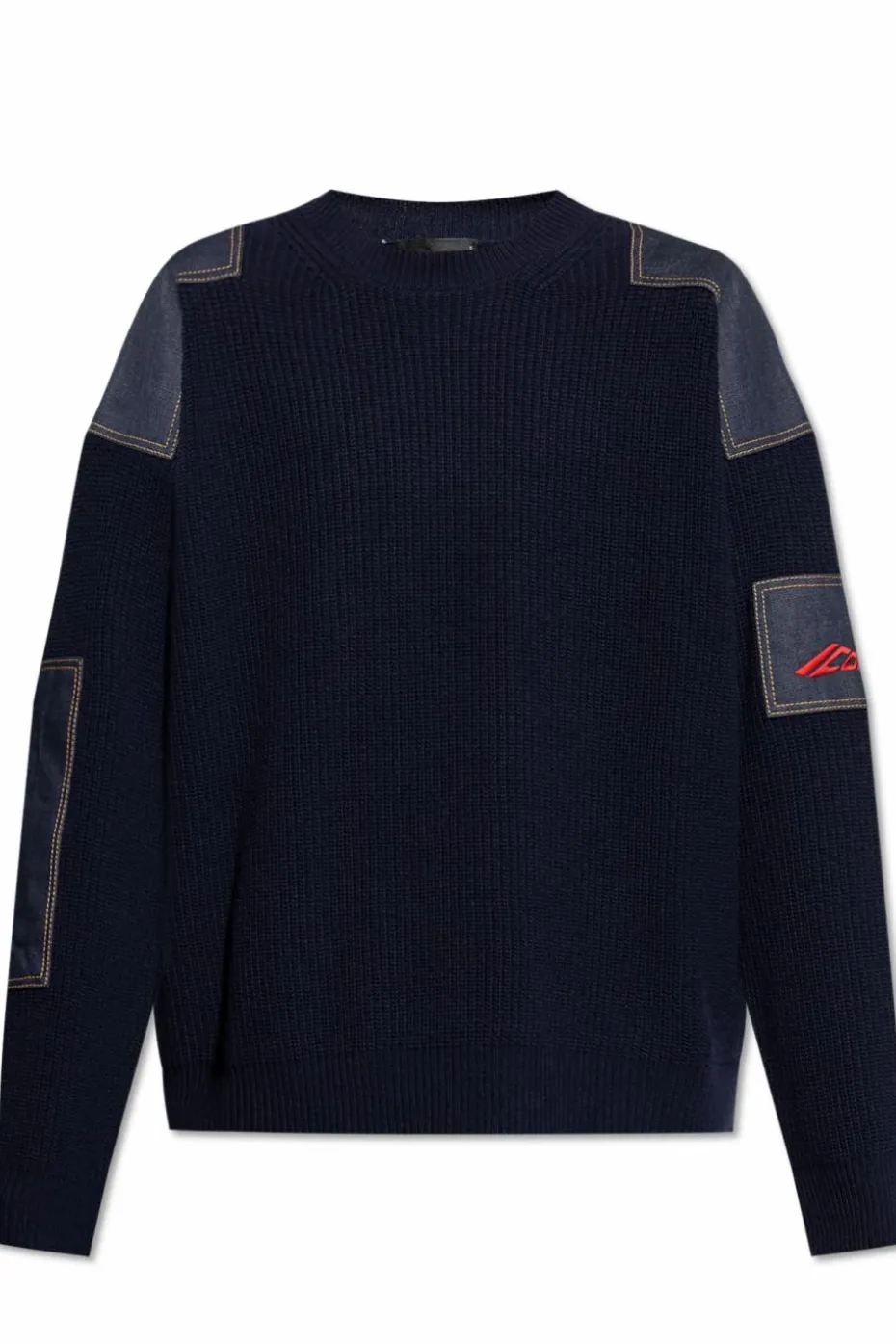 Dsquared2 GRANATOWY Wełniany sweter