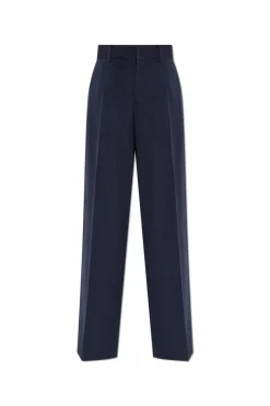 Dsquared2 GRANATOWY Wełniane spodnie