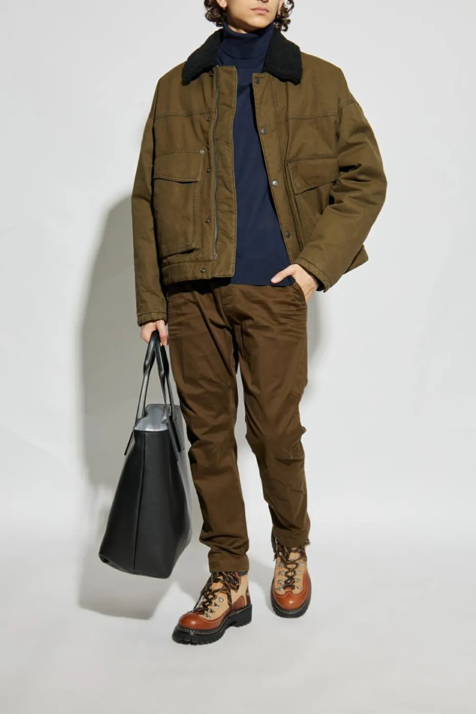 Dsquared2 GRANATOWY Wełniany golf