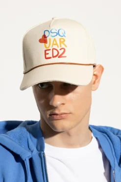 Dsquared2 kremowy Czapka z daszkiem kapsuła `Summer Lovers`