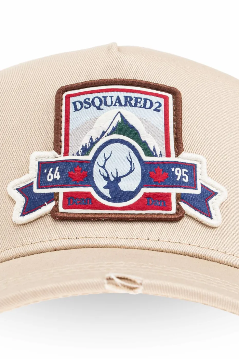 Dsquared2 kremowy Czapka z daszkiem