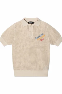 Dsquared2 kremowy Polo kapsuła `Summer Lovers`