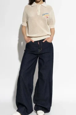Dsquared2 kremowy Polo kapsuła `Summer Lovers`