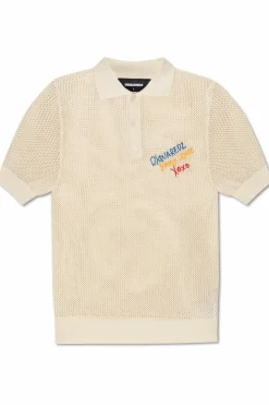 Dsquared2 kremowy Polo kapsuła `Summer Lovers`