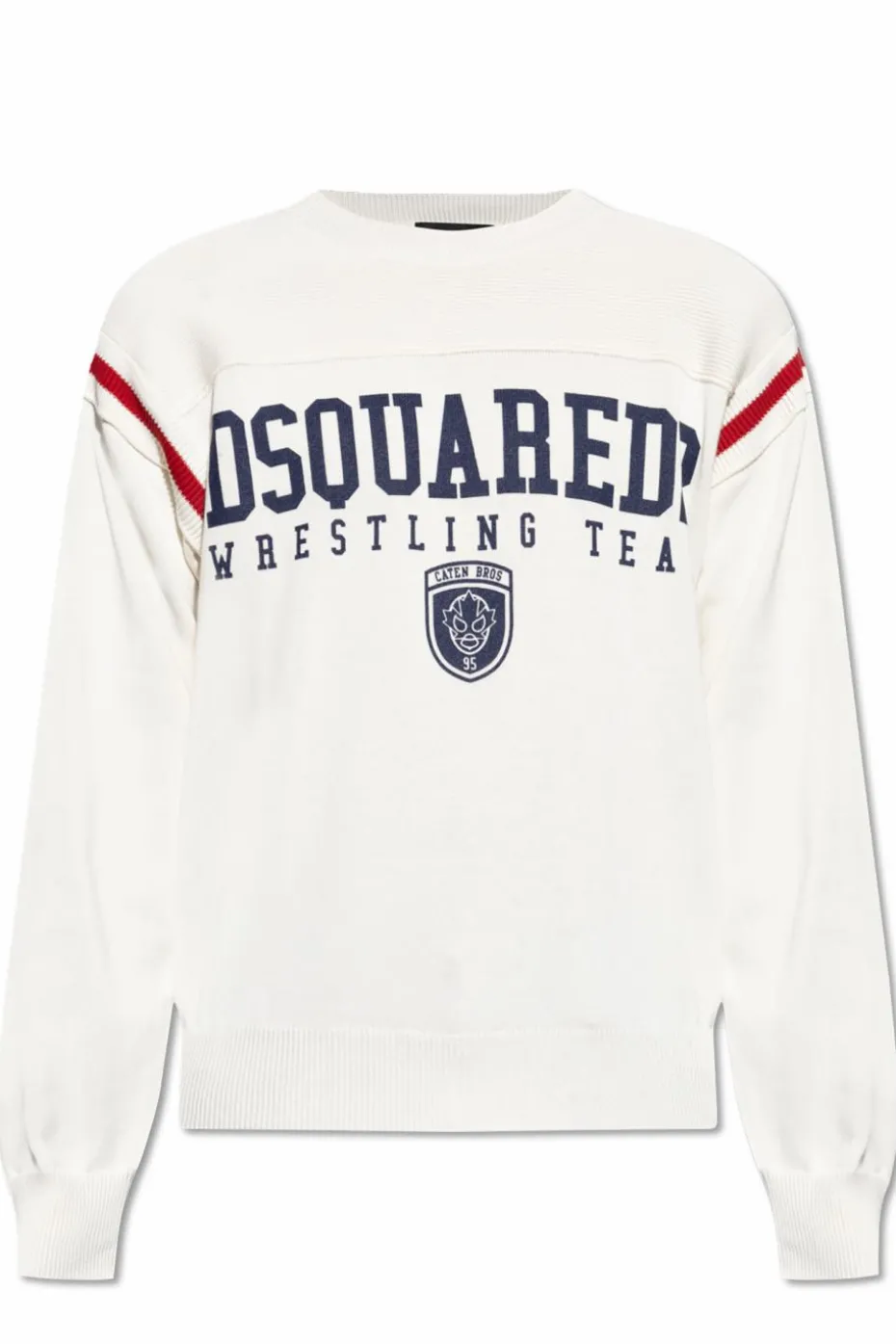 Dsquared2 kremowy Sweter z logo