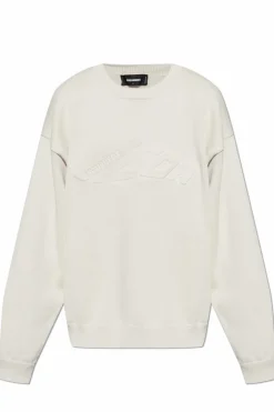 Dsquared2 kremowy Sweter z logo