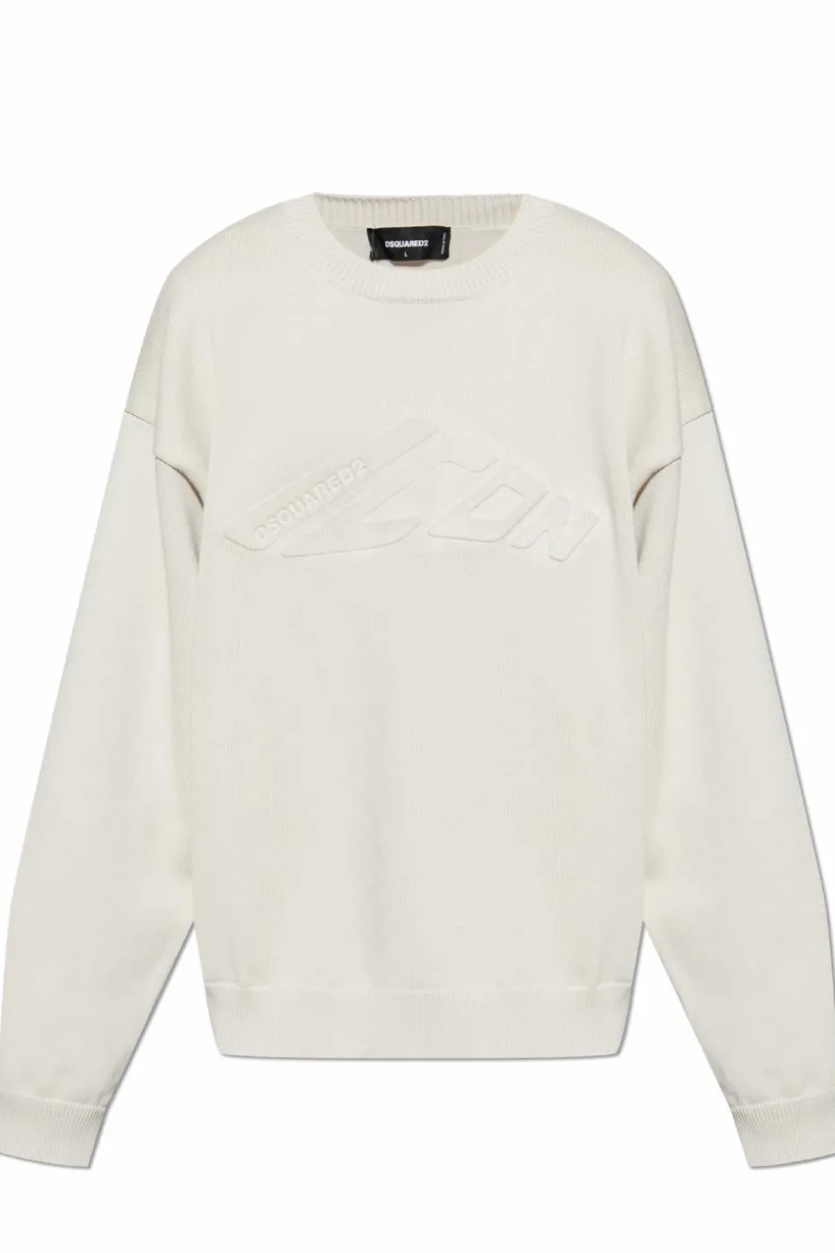 Dsquared2 kremowy Sweter z logo