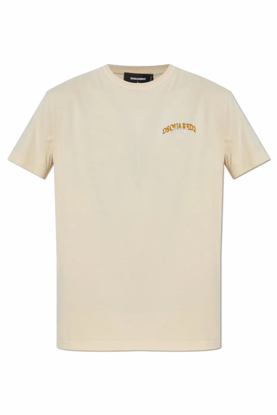 Dsquared2 kremowy T-shirt z logo