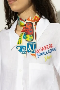 Dsquared2 MULTIKOLOR Jedwabna apaszka kapsuła `Summer Lovers`