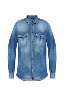 Dsquared2 NIEBIESKI Jeansowa koszula