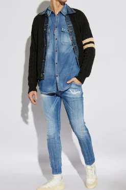 Dsquared2 NIEBIESKI Jeansowa koszula