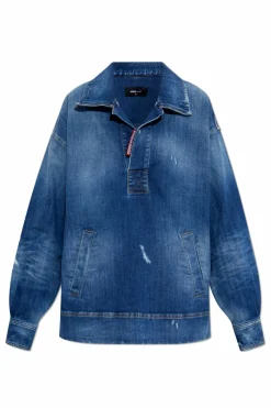 Dsquared2 NIEBIESKI Jeansowy top