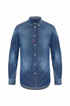 Dsquared2 NIEBIESKI Jeansowa koszula
