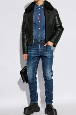 Dsquared2 NIEBIESKI Jeansowa koszula