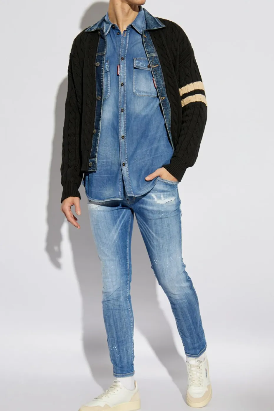 Dsquared2 NIEBIESKI Jeansy `Skater` Jean`