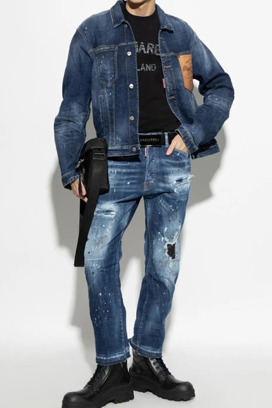 Dsquared2 NIEBIESKI Jeansy `Bro`