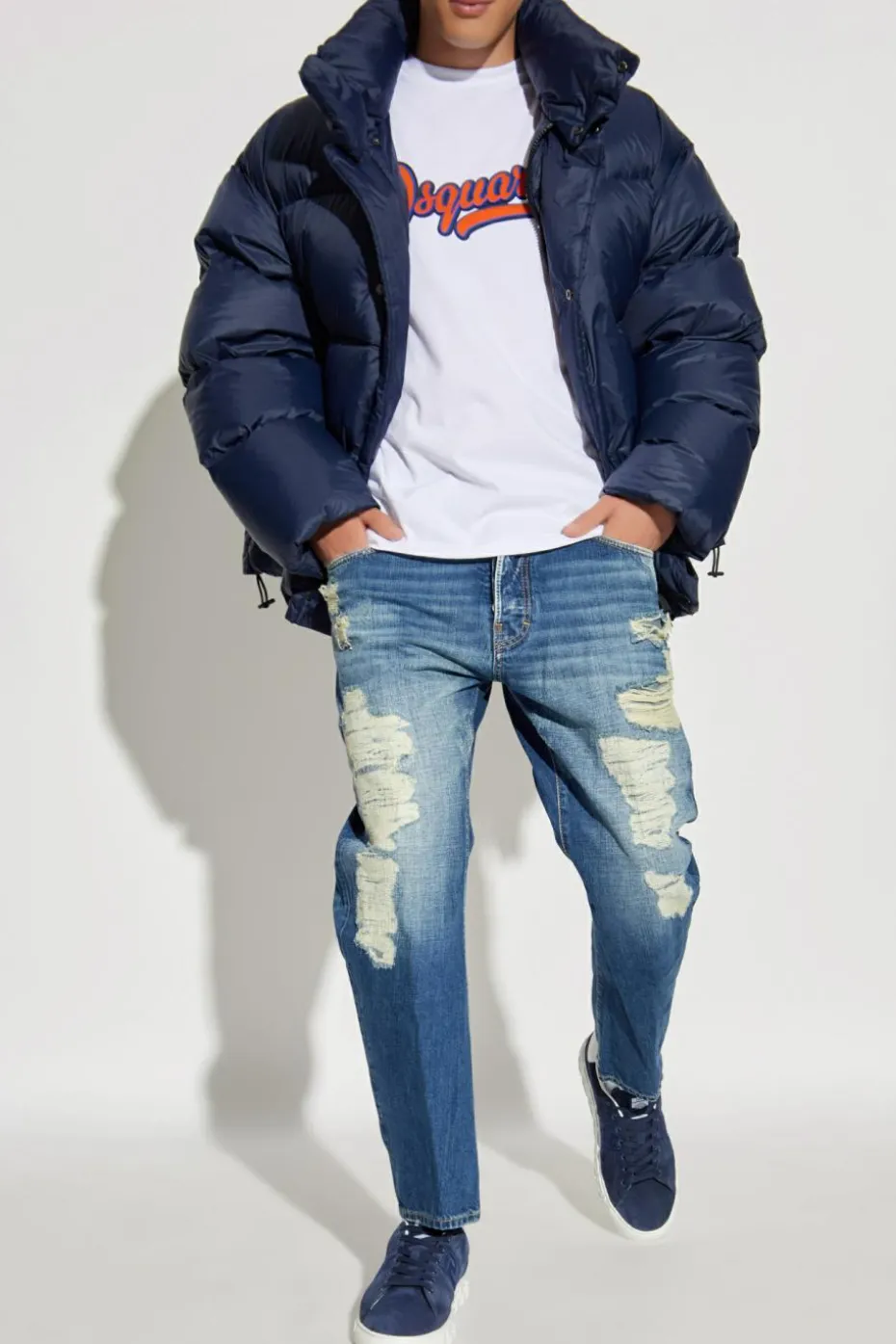 Dsquared2 NIEBIESKI Jeansy `Bro`