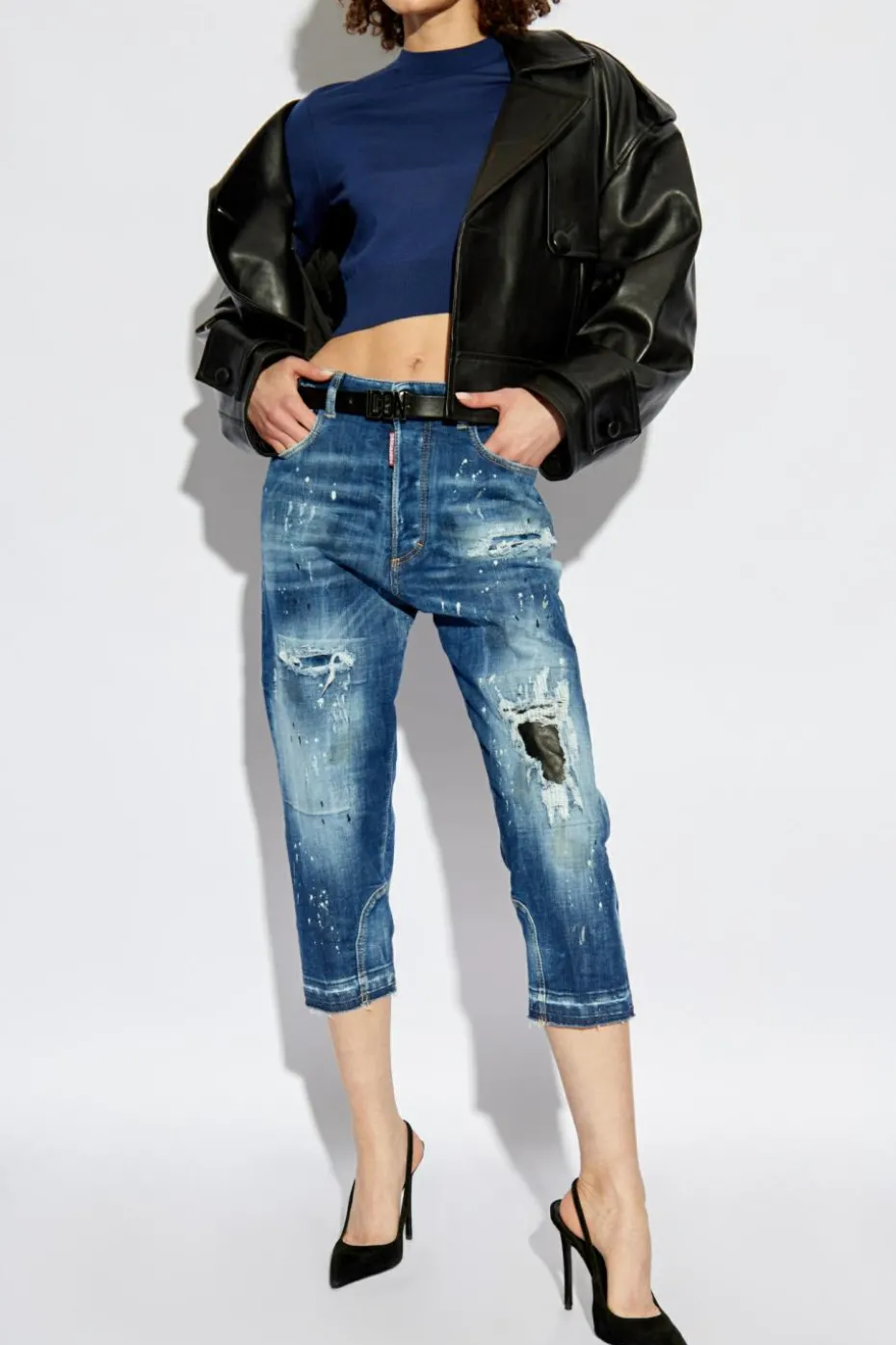 Dsquared2 NIEBIESKI Jeansy `Baby Carpented