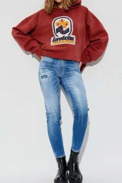 Dsquared2 NIEBIESKI Jeansy `High Waits Twiggy Jean`