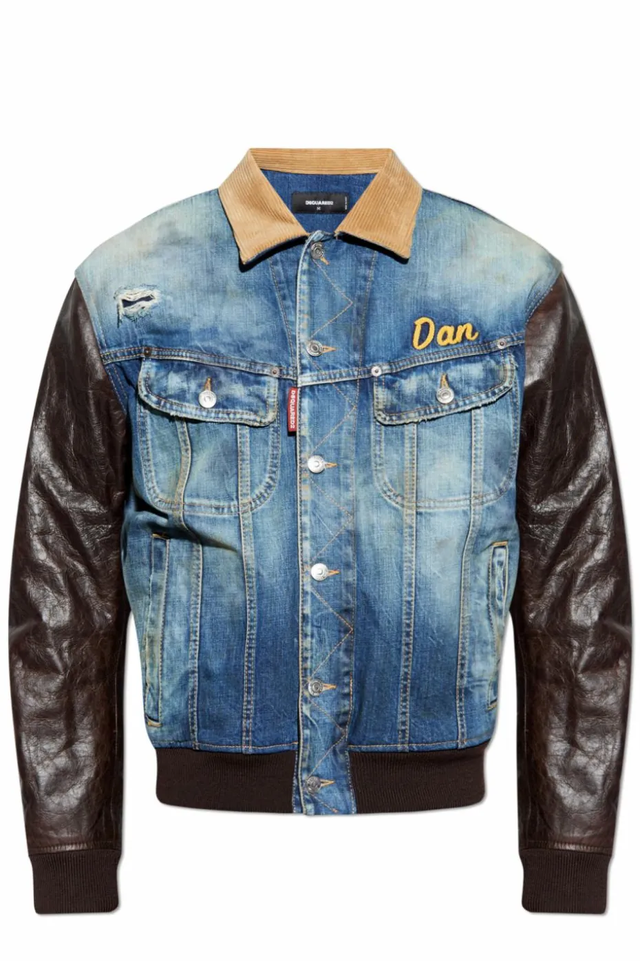 Dsquared2 NIEBIESKI Kurka z łączonych materiałów