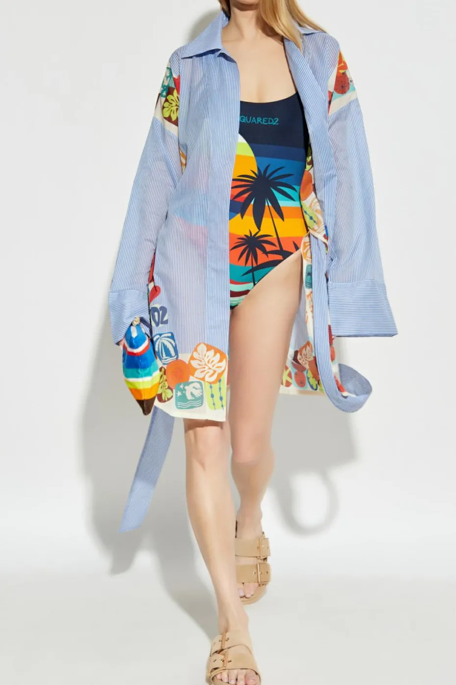 Dsquared2 NIEBIESKI Sukienka kapsuła `Summer Lovers`