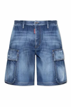 Dsquared2 NIEBIESKI Szorty jeansowe kapsuła `Summer Lovers`