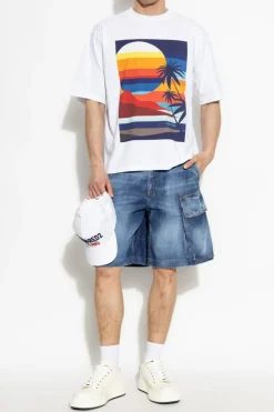 Dsquared2 NIEBIESKI Szorty jeansowe kapsuła `Summer Lovers`