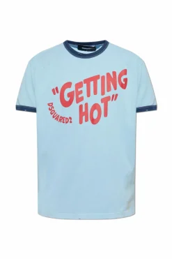 Dsquared2 NIEBIESKI T-shirt z logo