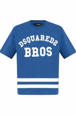 Dsquared2 NIEBIESKI T-shirt z logo