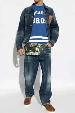 Dsquared2 NIEBIESKI T-shirt z logo