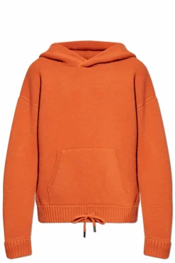 Dsquared2 POMARAŃCZOWY Wełniany sweter