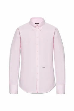 Dsquared2 RÓŻOWY Bawełniana koszula