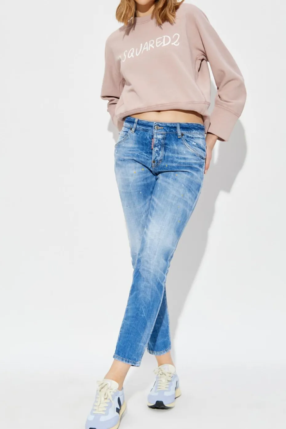 Dsquared2 RÓŻOWY Bluza z logo
