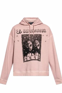 Dsquared2 RÓŻOWY Bluza z nadrukiem