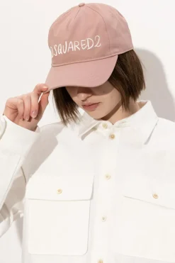 Dsquared2 RÓŻOWY Czapka z daszkiem