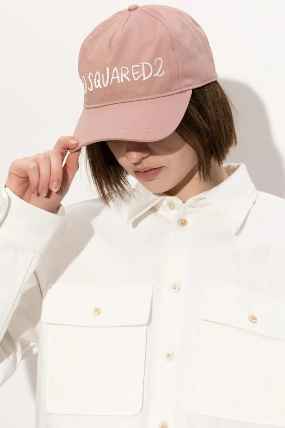 Dsquared2 RÓŻOWY Czapka z daszkiem