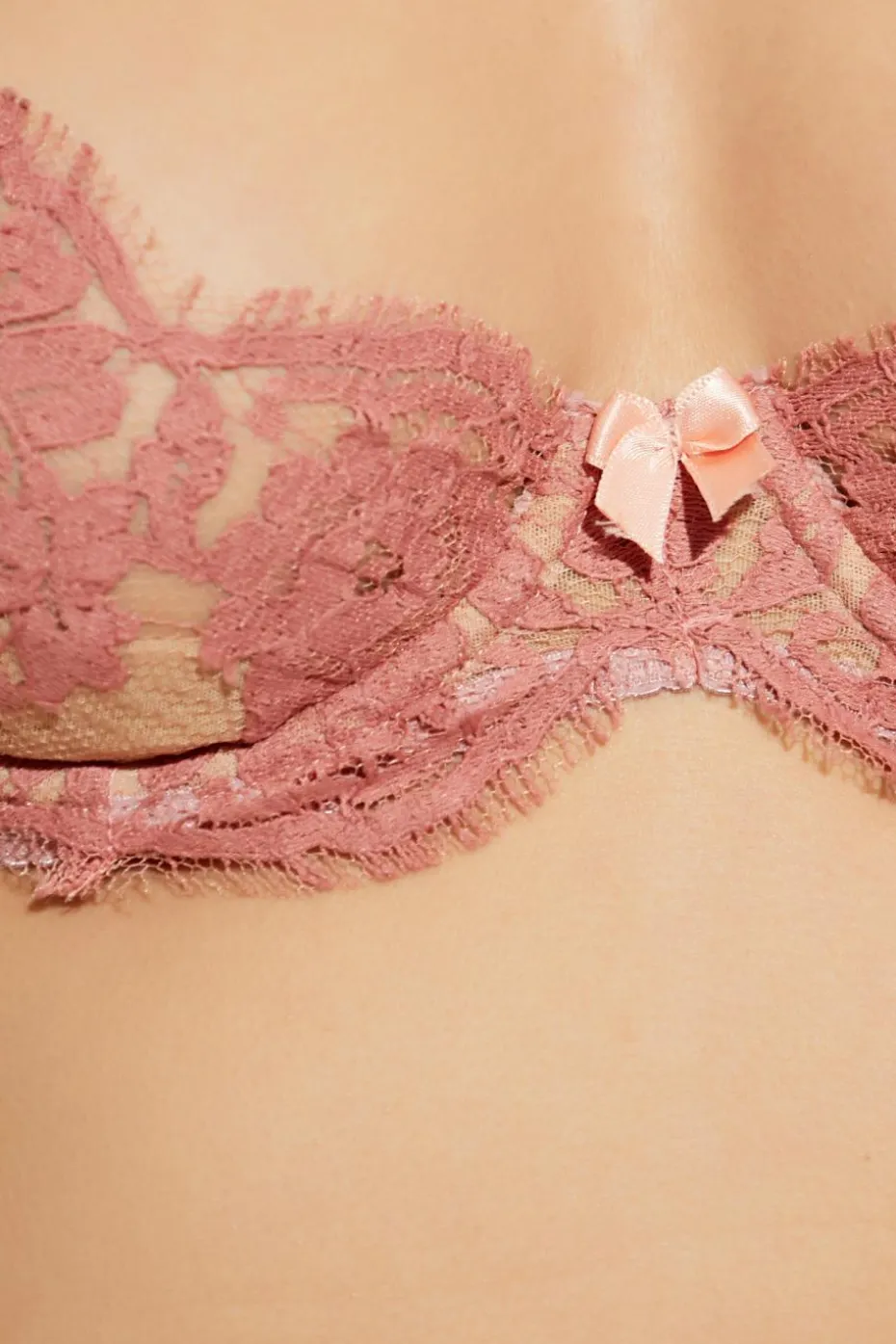 Dsquared2 RÓŻOWY Koronkowy biustonosz